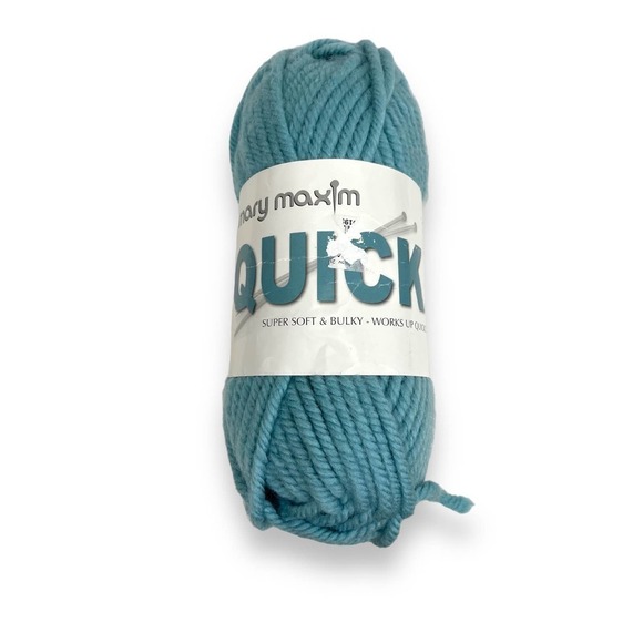 NWT Mary Maxim Quick Wool Blend Yarn Color Coastal Blue - Picture 4 of 4
